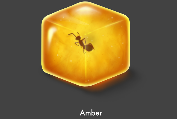 Cube - Material Study (LEGO, Stone, Amber, Egg)