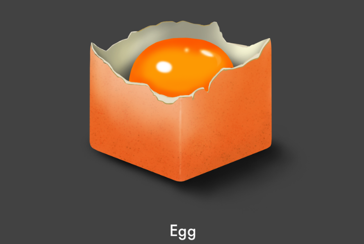 Cube - Material Study (LEGO, Stone, Amber, Egg)